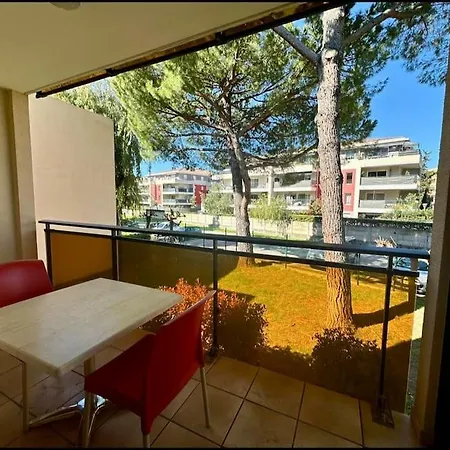 Mandelieu / Appartement Climatise 4 Prsn / Piscine Exterior foto